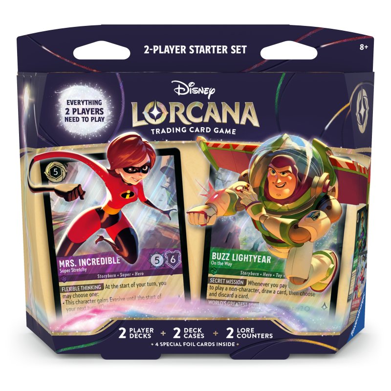 Disney Lorcana Wilds Unknown 2 Player Starter Set - Mrs. Incredible og Buzz Lightyear